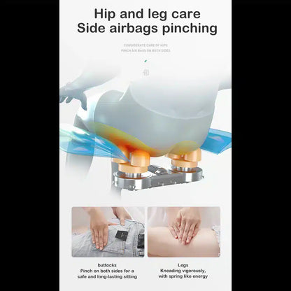 Massagestol 4D Pro+ Hvid med Varmeterapi og Stemmekontrol - Model M9 Hvid