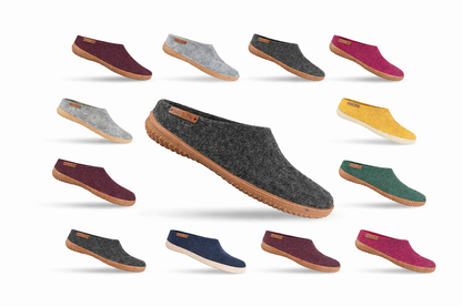 Uldtøffel (100% ren uld) m/Gummisål - Dansk Design fra SHUS