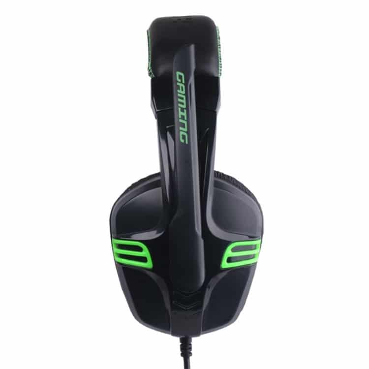 Gamer PC Headset m/mikrofon og stereo lyd - sort/grøn -