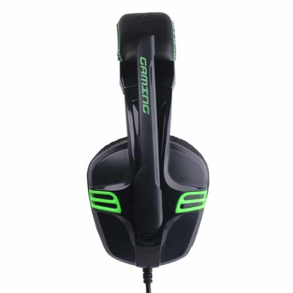 Gamer PC Headset m/mikrofon og stereo lyd - sort/grøn -