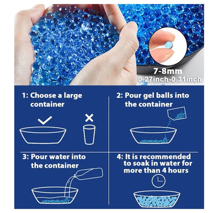 Gel Blaster Elektrisk Maskinpistol - inkl. gelékugler - rækkevidde på 20+ meter - (Ekstra stort batteri)