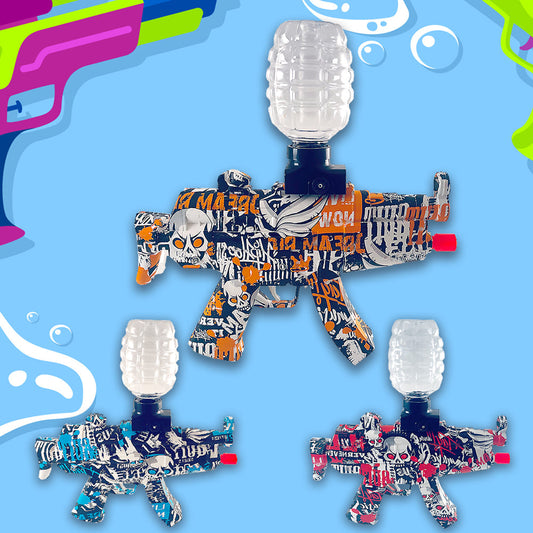 Gel Blaster Elektrisk Maskinpistol - inkl. gelékugler - rækkevidde på 20+ meter - (Ekstra stort batteri)