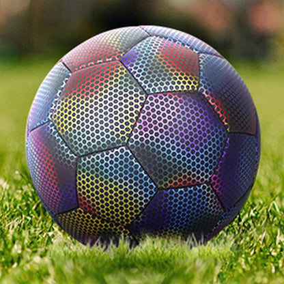 Reflekterende fodbold - størrelse 4 og 5 -