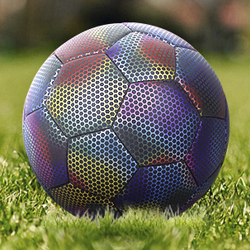 Reflekterende fodbold - størrelse 4 og 5 -