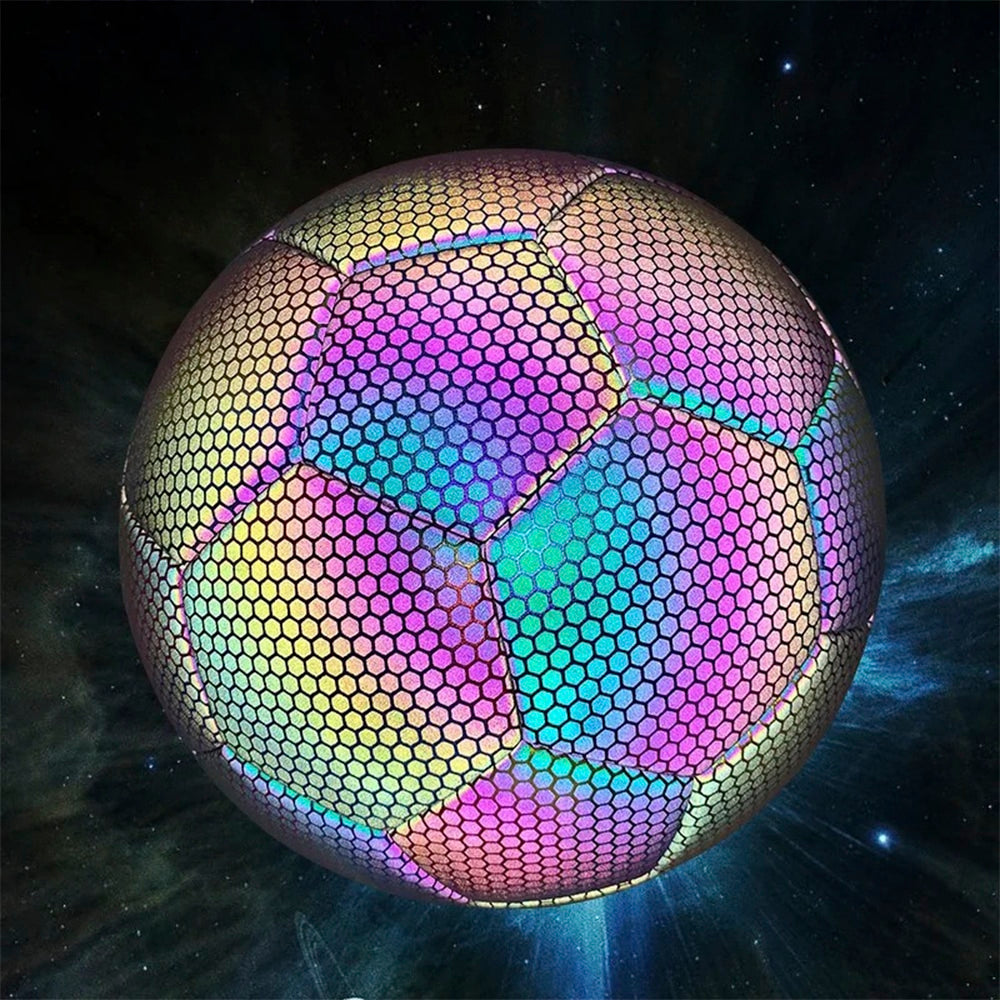 Reflekterende fodbold - størrelse 4 og 5 -