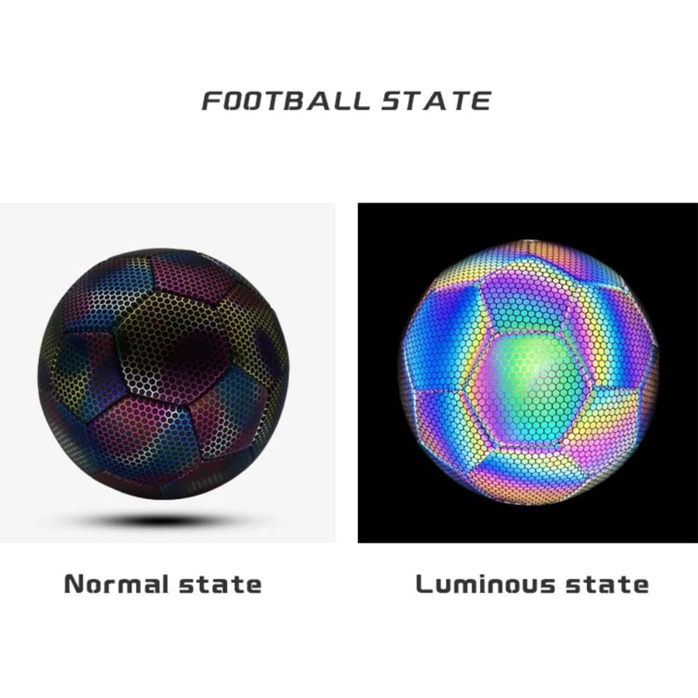 Reflekterende fodbold - størrelse 4 og 5 -