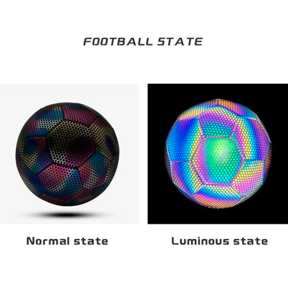 Reflekterende fodbold - størrelse 4 og 5 -