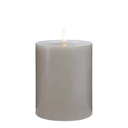 LED Stearinlys - 1 stk. - ø10 x 15 cm - m/3D flamme - (flere farver)