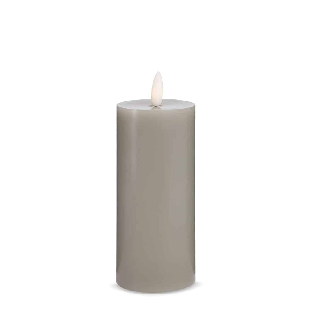 LED Stearinlys -1 stk. - ø5,5 x 15 cm - m/3D flamme - (flere farver)