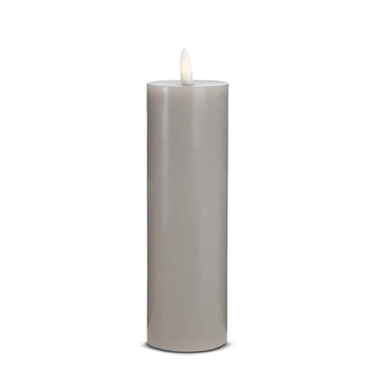 LED Stearinlys - 1 stk. - ø5,5 x 20 cm - m/3D flamme - (flere farver)
