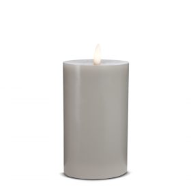 LED Stearinlys - 1 stk. - ø7,5 x 15 cm - m/3D flamme - (flere farver)
