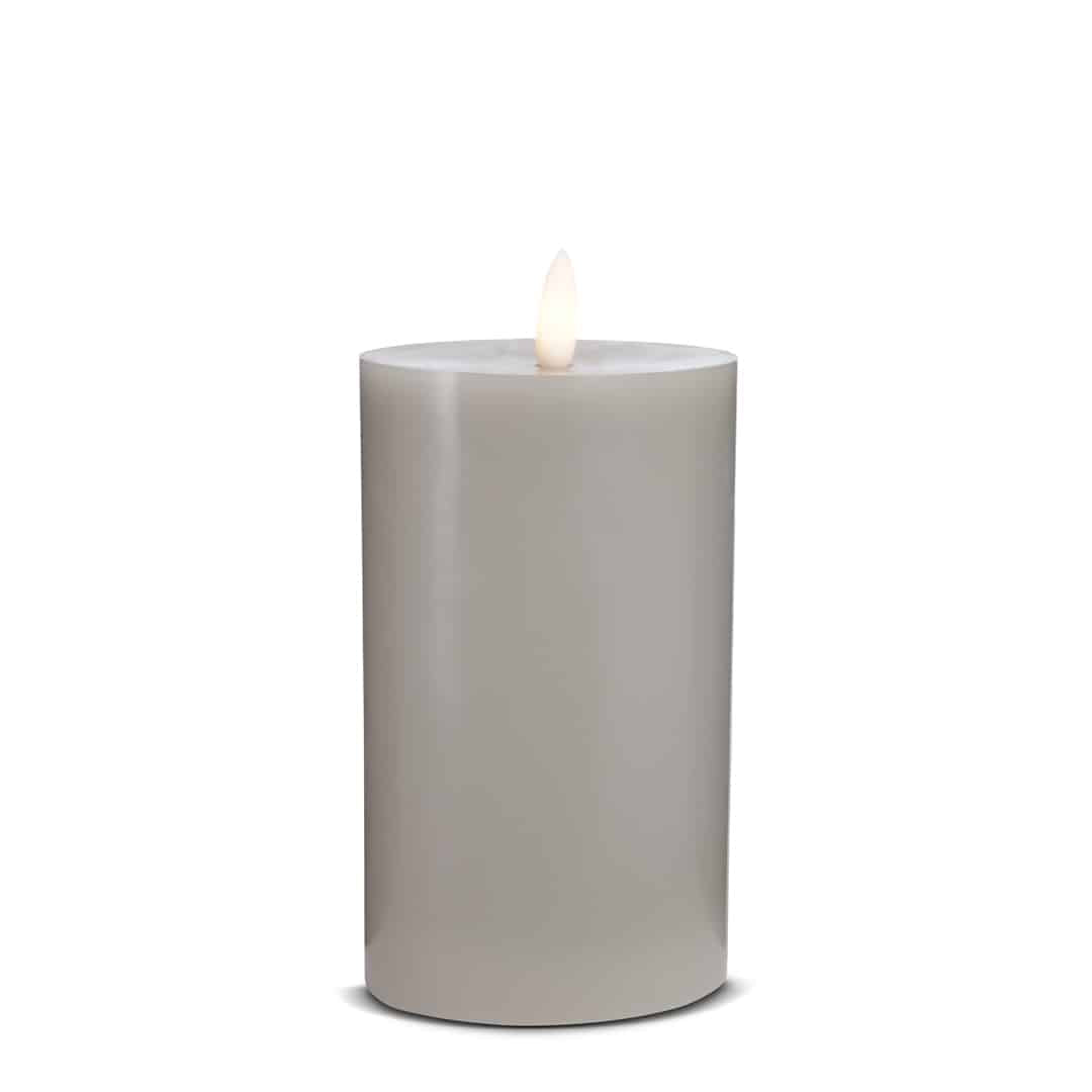 LED Stearinlys -1 stk. - ø5,5 x 15 cm - m/3D flamme - (flere farver)