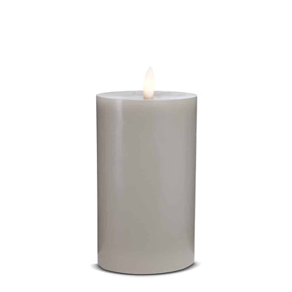 LED Stearinlys - 1 stk. - ø7,5 x 15 cm - m/3D flamme - (flere farver)