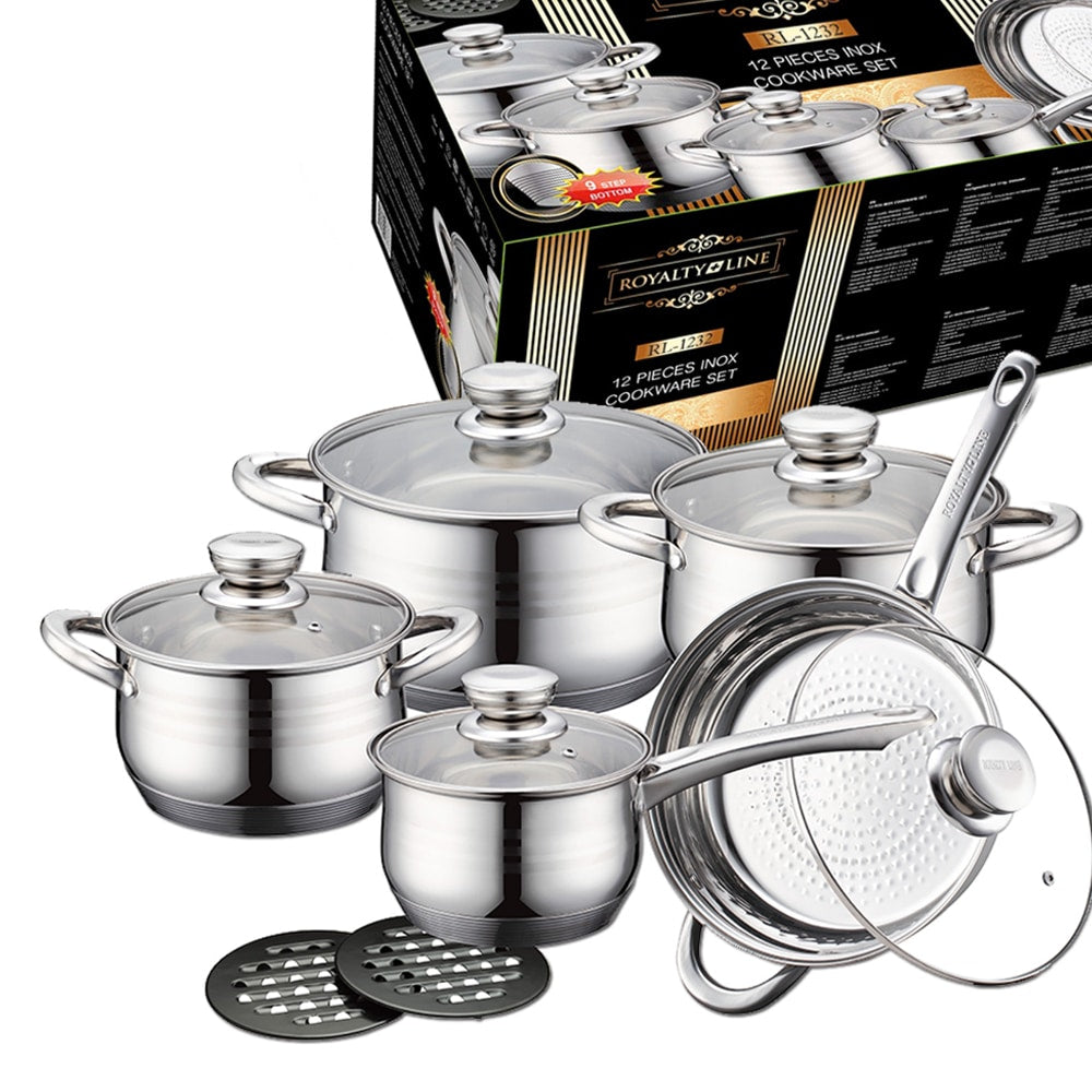 Royalty Line Grydesæt i rustfrit stål (12 dele)