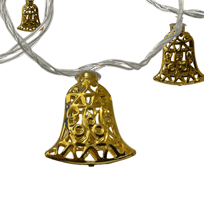 LED-lyskæde m/Klokker 20 stk. - Guld eller Sølv (3 meter)