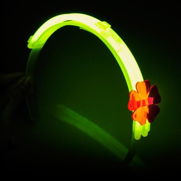 Hårbånd m/blomst - Selvlysende glow stick