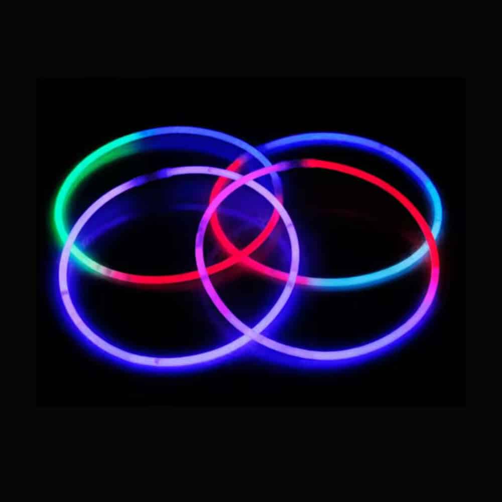 Selvlysende Halskæde Tri-color (50 stk), 5 x 580 mm