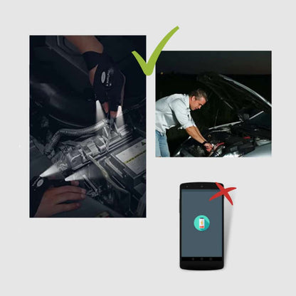 Handsker med indbygget LED-lys