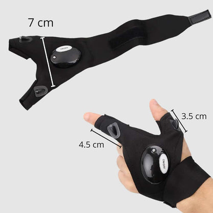 Handsker med indbygget LED-lys