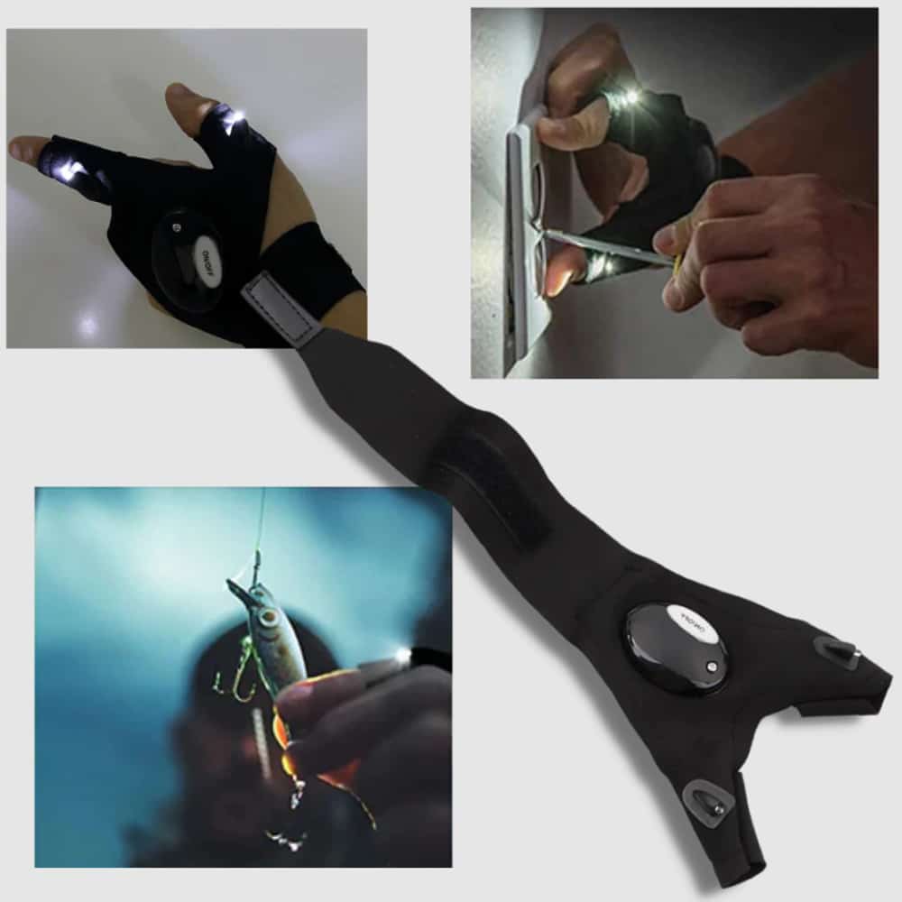 Handsker med indbygget LED-lys