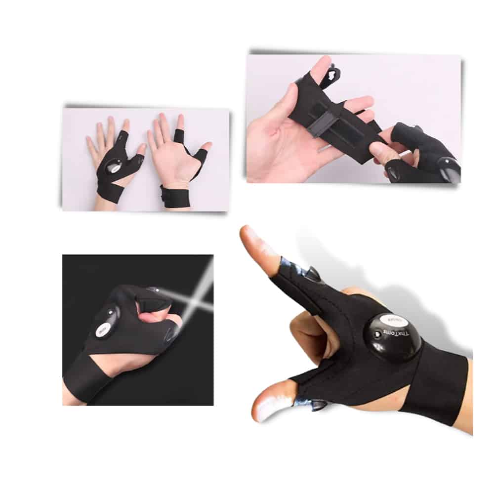 Handsker med indbygget LED-lys