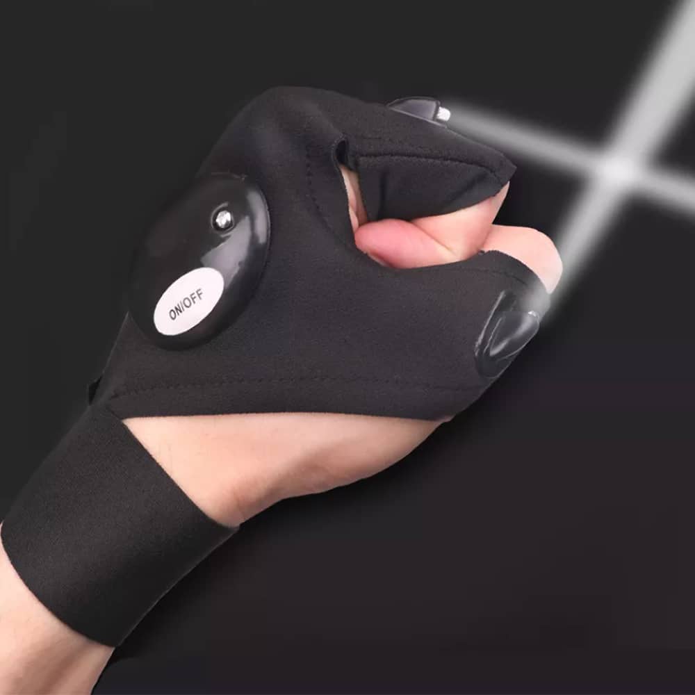 Handsker med indbygget LED-lys