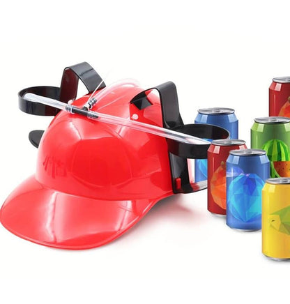 Drikkehjelm med sugerør