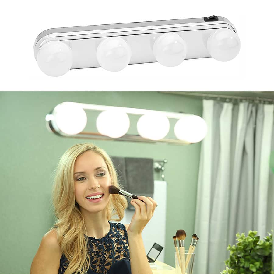 Hollywood LED Makeuplys m/sugekop til spejl
