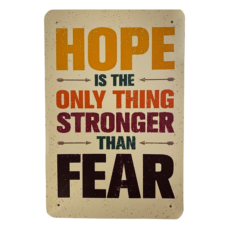 Metalskilt - Hope
