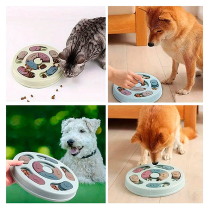 Interaktivt Rundt Hundepuslespil