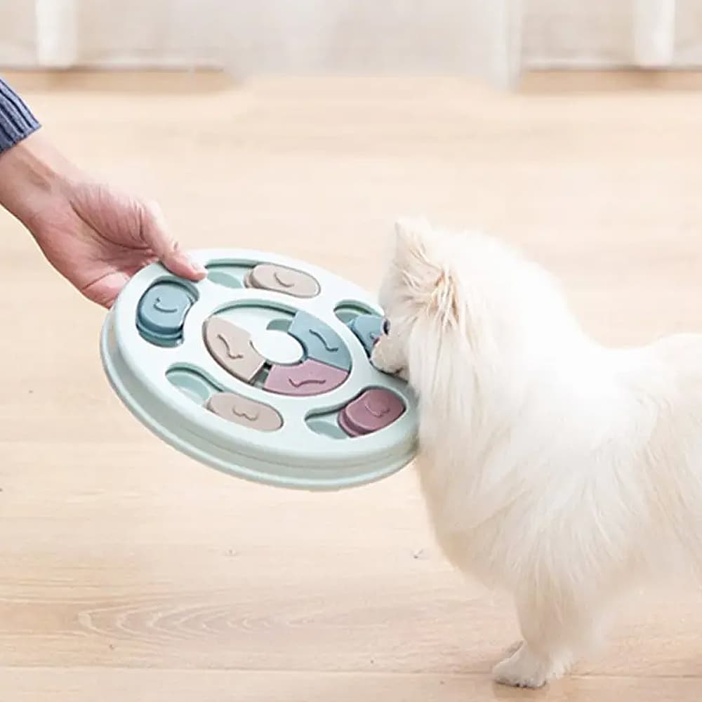 Interaktivt Rundt Hundepuslespil