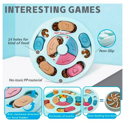 Interaktivt Rundt Hundepuslespil