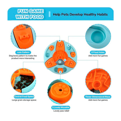 Interaktiv Foderskål – Langsom Fodring og Mentalt Stimulerende Leg