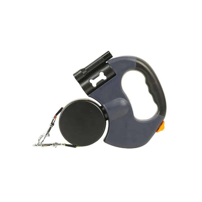 Dobbelt Hundesnor med Indbygget LED-Lys og Hundeposeholder