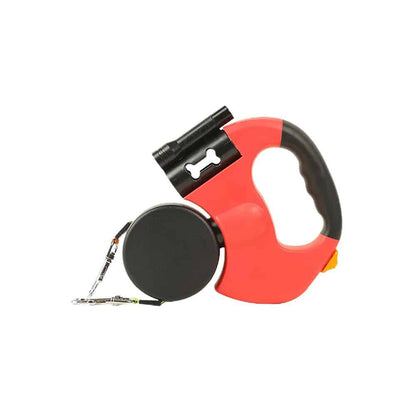 Dobbelt Hundesnor med Indbygget LED-Lys og Hundeposeholder