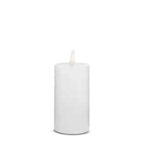 LED Stearinlys - 1 stk. - ø5,5 x 12,5 cm - m/3D flamme - (flere farver)