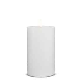 LED Stearinlys - 1 stk. - ø7,5 x 15 cm - m/3D flamme - (flere farver)