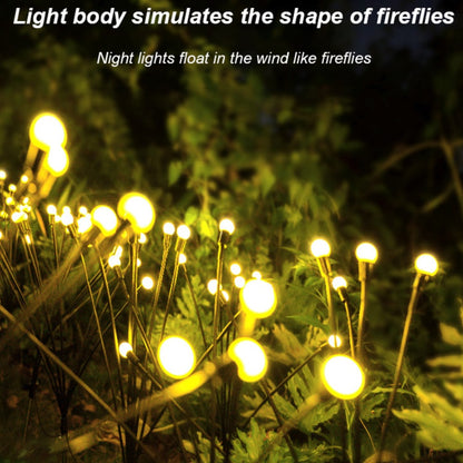 Ildfluelys til haven (2-pak) – Solcellelamper på spyd, 70 cm, 6 LED