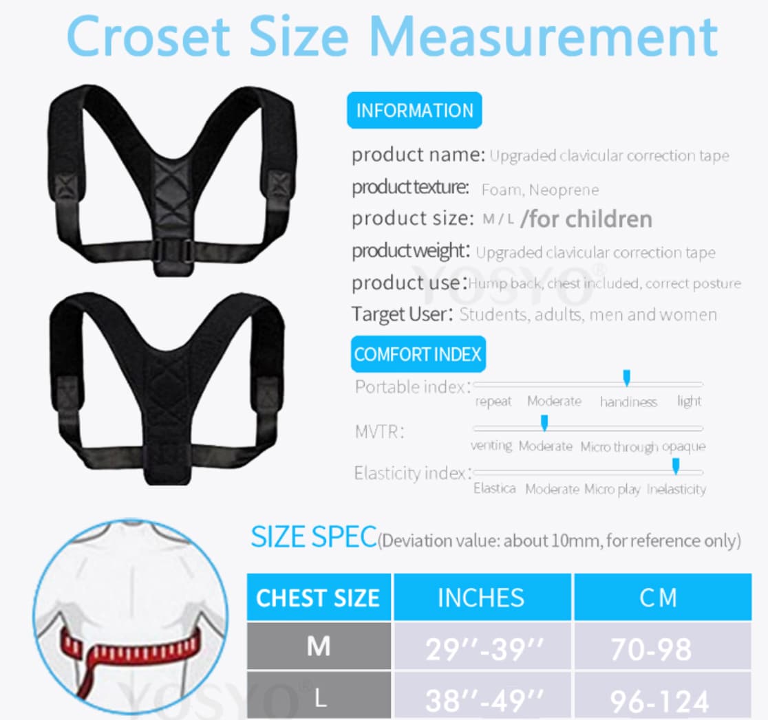 Holdningskorrigerende vest - støtte til ryg og skuldre