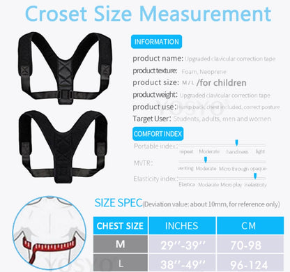 Holdningskorrigerende vest - støtte til ryg og skuldre