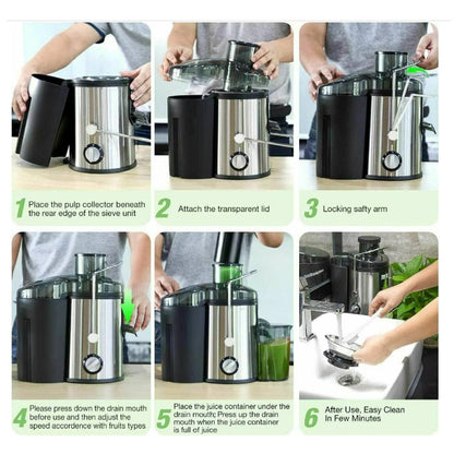 Juicepresser med kande 800W (1.25 liter frugtkøds beholder)
