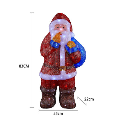 Julemand Akryl - højde 83 cm med LED-Lys