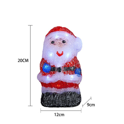 Julemand Akryl - højde 20 cm med LED-Lys