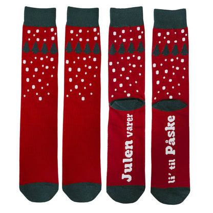 Julestrømper 5 par i forskellige motiver og farver