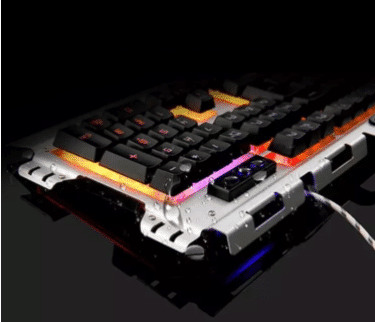Gaming LED tastatur m/mobilholder + LED mus (metal design og vandtæt)