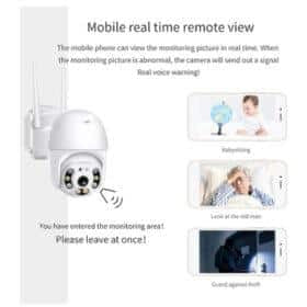 WiFi IP Overvågningskamera HD m. tilt funktion, nattesyn, bevægelsesdetektion, 2-vejs lyd, vandtæt