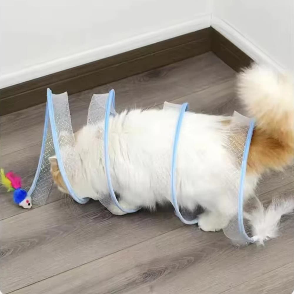 Kattetunnel med mus og klokke