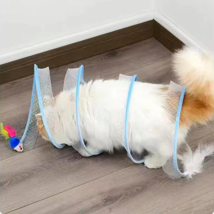 Kattetunnel med mus og klokke