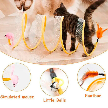 Kattetunnel med mus og klokke