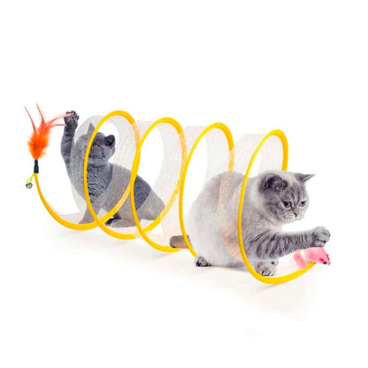 Kattetunnel med mus og klokke